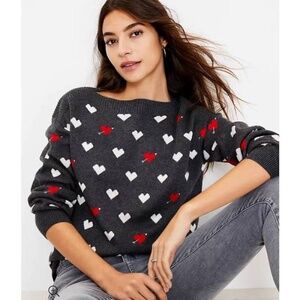 LOFT heart sweater